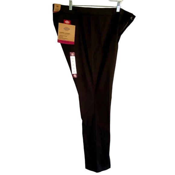 Dickies Bootcut Worker Mid Rise Black Pants Junior Plus Size 18 NEW NWT - Picture 1 of 7